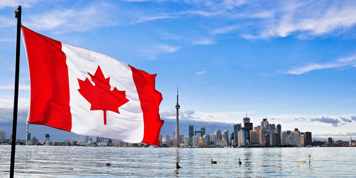 Canadian Flag Toronto Shoreline